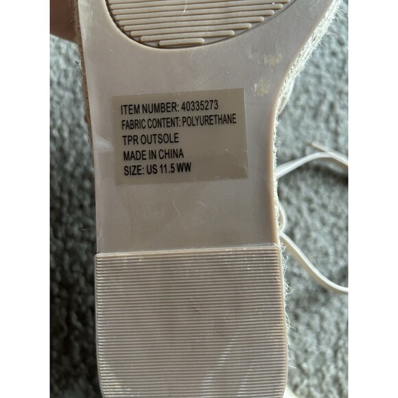 Torrid Laceup Strappy Platform Wedge Sandal Size 11.5WW Beige - Picture 5 of 5